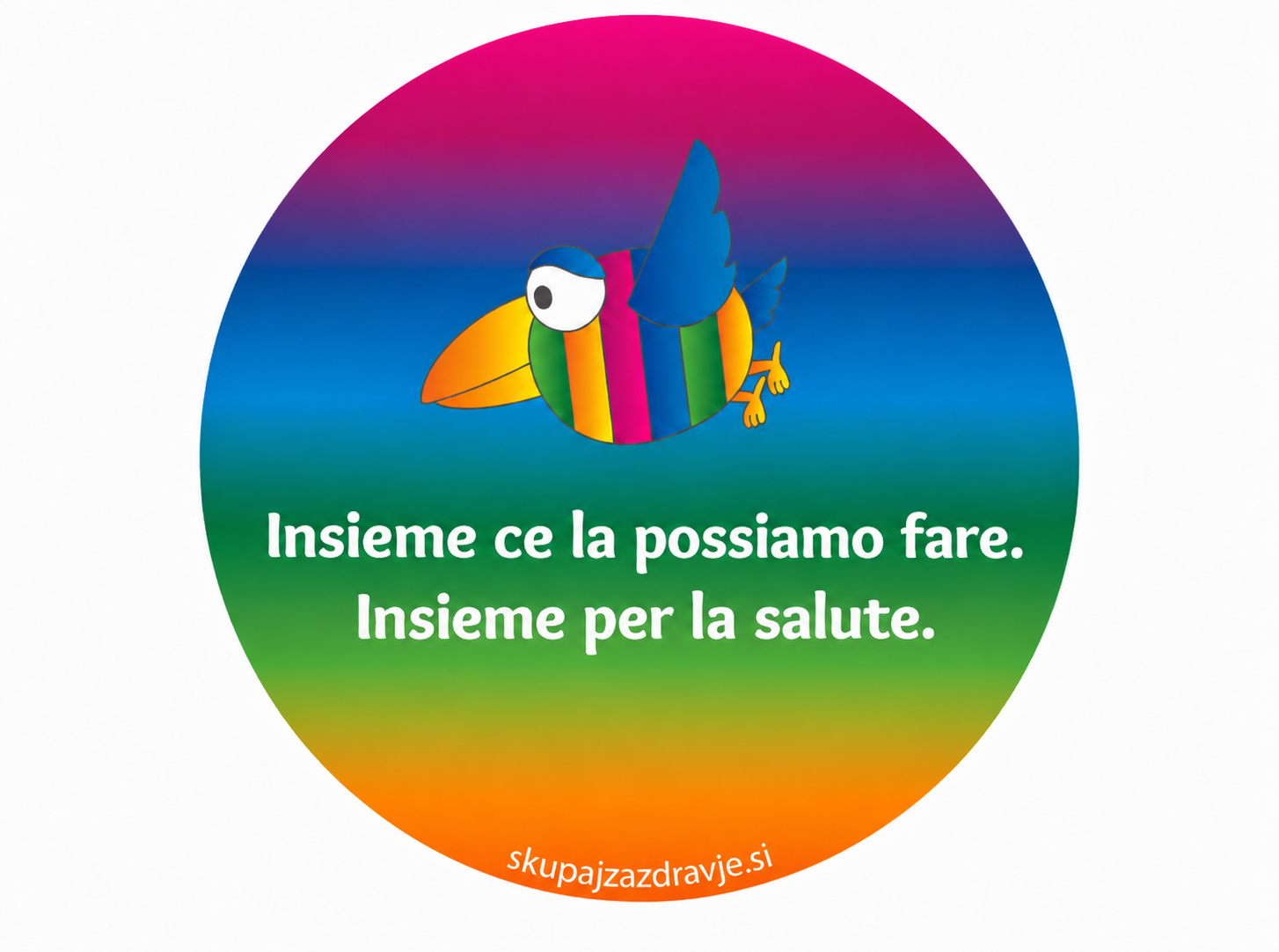 Logo Skupaj zmoremo. Skupaj za zdravje v italijanskem jeziku