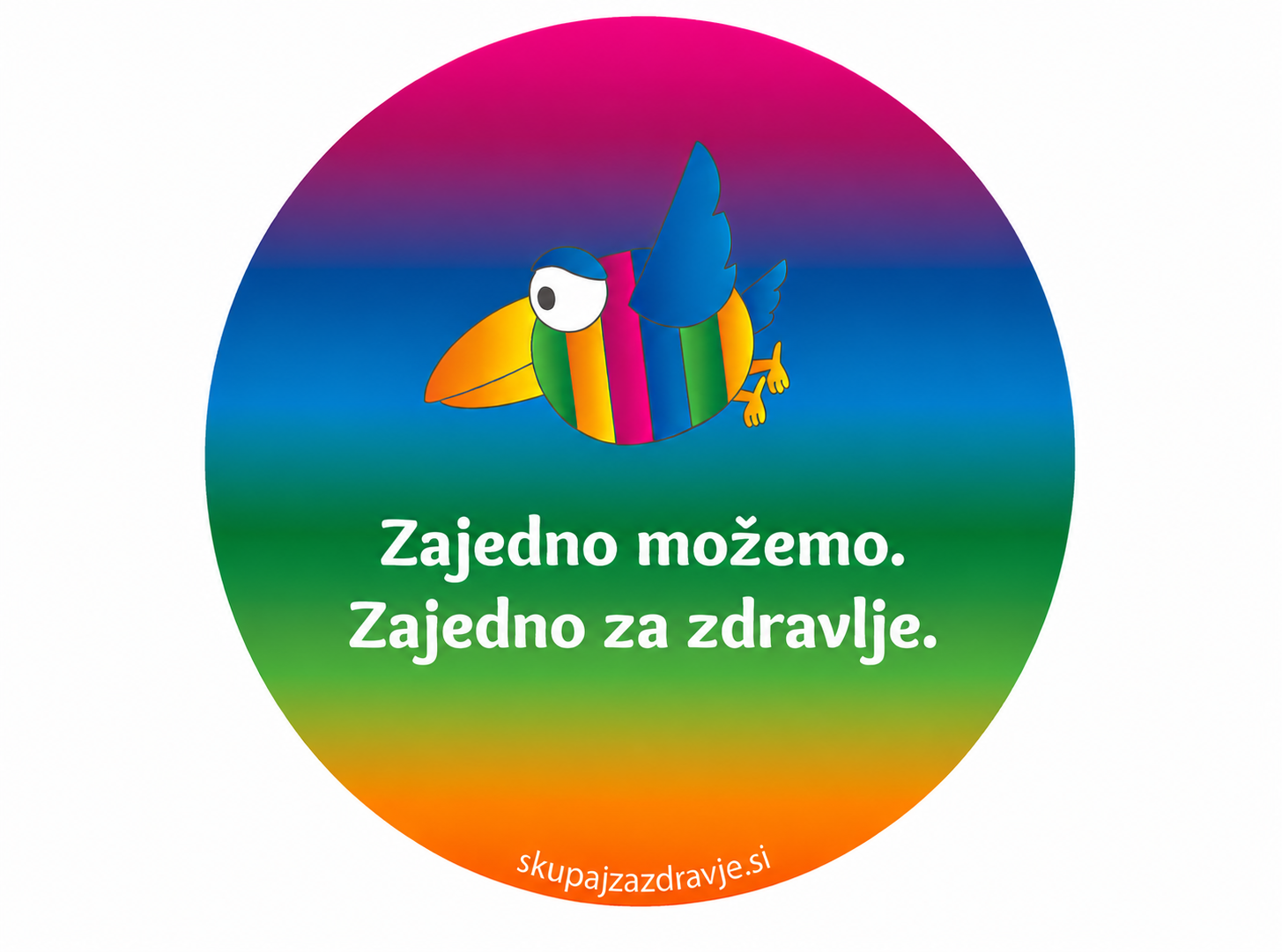 Logo Skupaj zmoremo. Skupaj za zdravje. v srbskem in hrvaškem jeziku