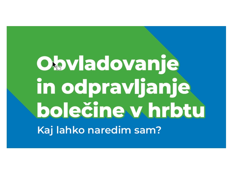 Knjižica Obvladovanje in odpravljanje bolečine v hrbtu, Kaj lahko naredim sam?