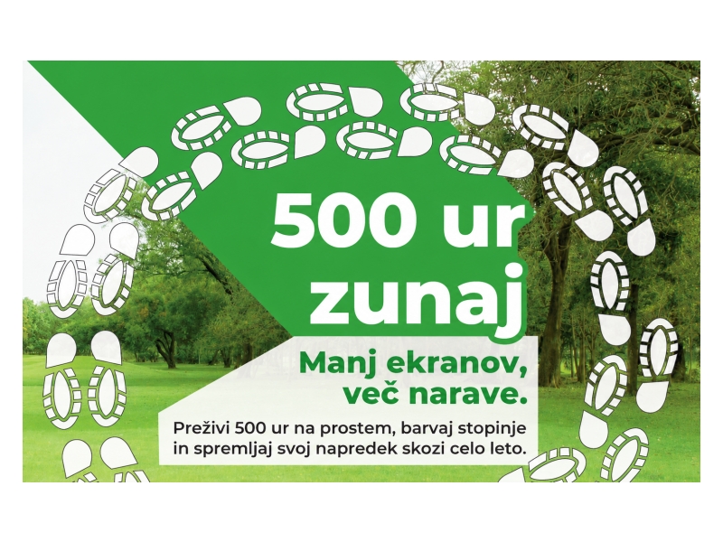 Plakat 500 ur zunaj